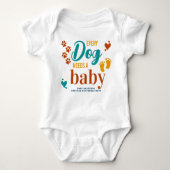 Retro Elke hond heeft een Baby zwangerschap onthul Romper (Voorkant)