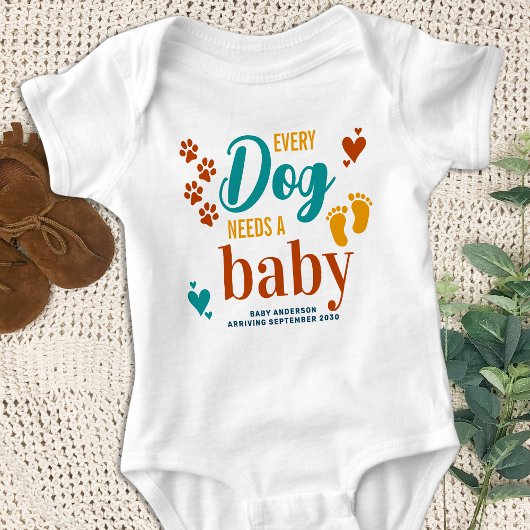 Retro Elke hond heeft een Baby zwangerschap onthul Romper