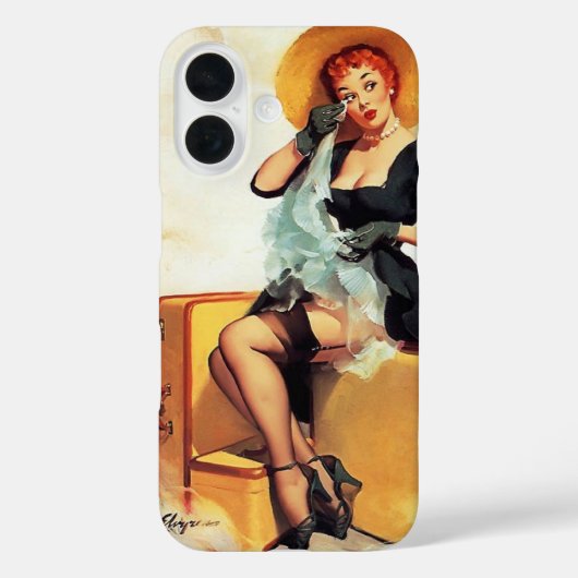 Retro Elvgren Traveller Pinup meisje Pin up Case-Mate iPhone Case (Achterkant)