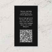 Retro en Boho | Branding Dank u Verpakking Kaart Visitekaartje (Achterkant)