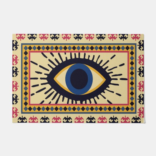Retro en  mat, Mystery Eyes Doormat Deurmat (Voorkant)