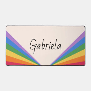 Retro en minimalistische Rainbow Typografie Bureaumat