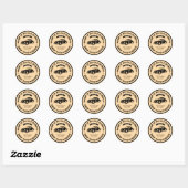 Retro- en oldtimers ronde sticker (Vel)