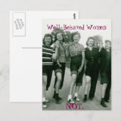 Retro- en Rockabilly-vrouwen briefkaart (Voorkant / Achterkant)