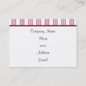 Retro En vichy Cartes de visite (Dos)