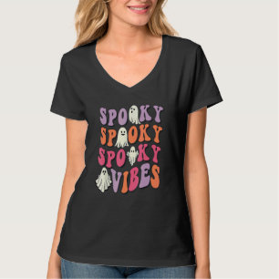 Retro enge spook geest Boo griezelig seizoen Hallo T-shirt