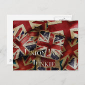 Retro Engelse vlag Union Jack Briefkaart (Voorkant / Achterkant)