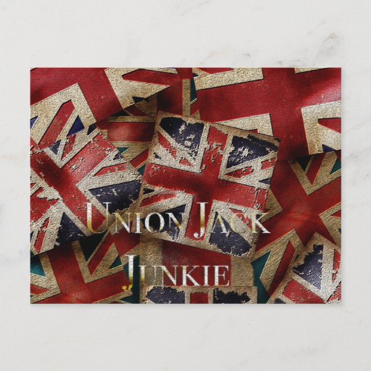 Retro Engelse vlag Union Jack Briefkaart (Voorkant)