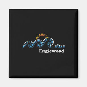 Retro Englewood Florida Fl Vintage Strand Surfen Magneet