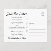 Rétro Enregistrer les cartes postales Date | Amusa (Dos)