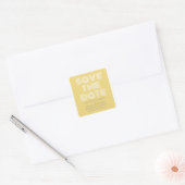 Rétro Enregistrer Stickers Date, Jaune (Enveloppe)
