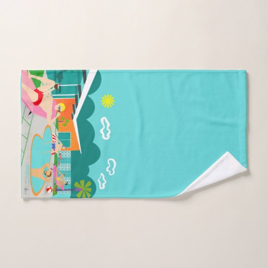 Rétro ensemble gai de serviette de réception au (Serviette à main)