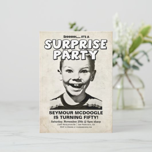 Retro Enterprise Party - Uitnodiging (Staand voorkant)