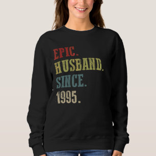 Retro Epic Husband sinds 1995 27th Wedding Aniver Trui