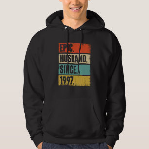Retro Epic Husband sinds 1997 25th Wedding Anivers Hoodie