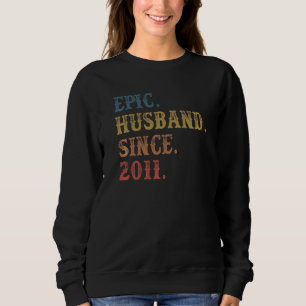 Retro Epic Husband sinds 2011 11th Wedding Aniver Trui