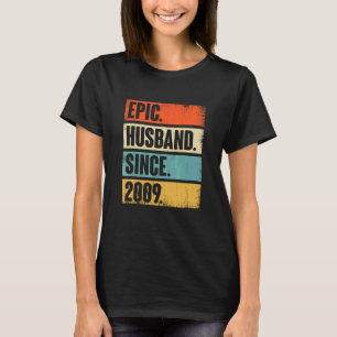 Retro Epic Man Sinds 2009 13e bruiloft animers T-shirt