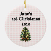 Rétro ęr ornement de Noël de Babys (Dos)