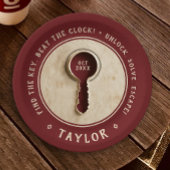 Retro Escape Room Detective Adventure Key Papieren Bordje