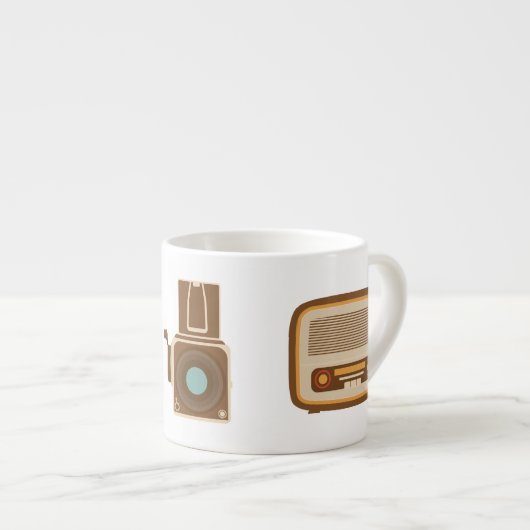 Retro Espresso Mok (Voorkant rechts)