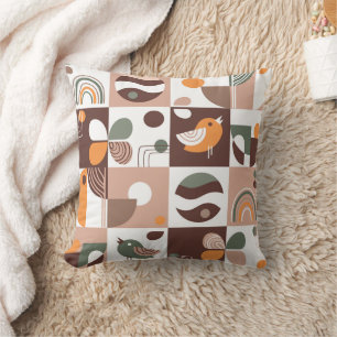 Retro esthetiek geometrisch patroon abstract kussen