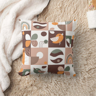 Retro esthetiek geometrisch patroon abstract kussen