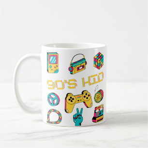 Retro esthetische herinneringen van 90s kind koffiemok
