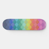 Retro esthetische levendige regenboogvormen patroo skateboard (Horizontaal)