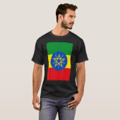 Retro  Ethiopische vlag Ethiopië T-shirt (Voorkant volledig)