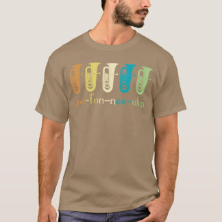 Retro eufoniumspeler eufoniumist koper hoorn Mar T-shirt