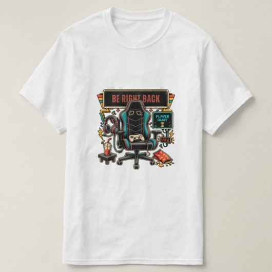 Retro Even Weer Terug Gamen T-shirt (Design voorkant)