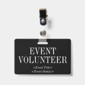 Retro "EVENT VOLUNTEER" Speldje Badge (Voorzijde met clip)