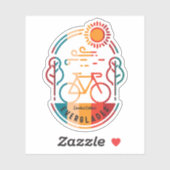 Retro Everglades fietspad. Sticker (Vel)