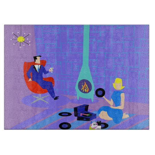 Retro Eving in Home Cutting Board Snijplank (Voorkant)