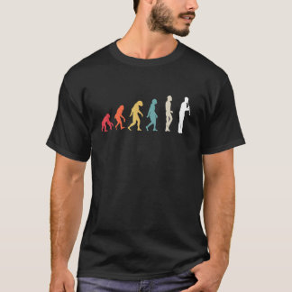 Retro Evolution Clarinet Player Klassieke T-shirt