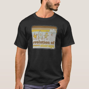 Retro Evolution of Storage Floppy Disk USB Cl T-shirt