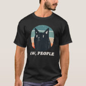 Retro Ew, mensen grappige Introvert Cat Lover T-shirt (Voorkant)