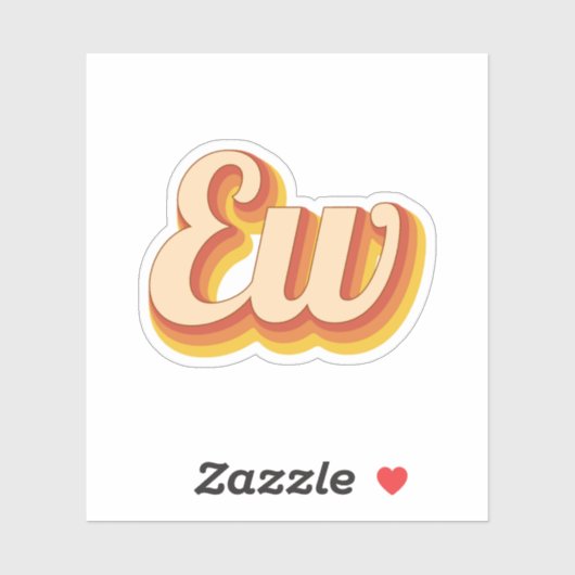 Retro Ew Sticker (Vel)