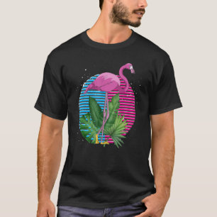 Retro Exotic Dierenvriend Tropical Bird Pink Flami T-shirt