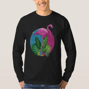 Retro Exotic Dierenvriend Tropical Bird Pink Flami T-shirt