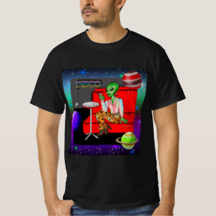 Retro Extraterrestrial uit de jaren zeventig in Di T-shirt