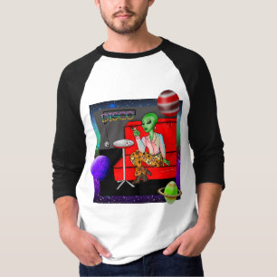 Retro Extraterrestrial uit de jaren zeventig in Di T-shirt