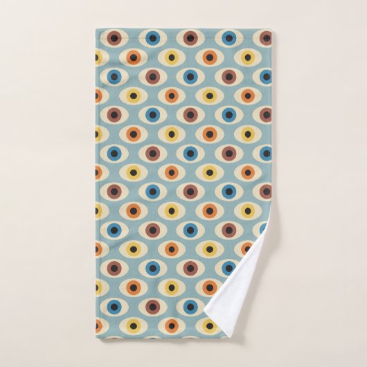 Retro Eye Patroon Bad Handdoek (Handdoek)