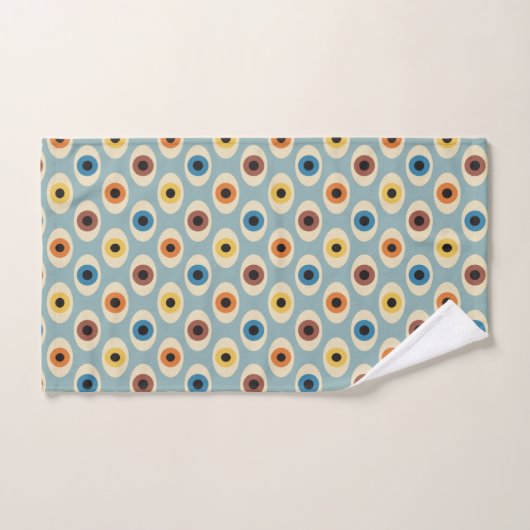 Retro Eye Patroon Bad Handdoek (Handdoek)