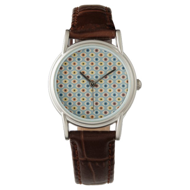 Retro Eye Patroon Horloge (Voorkant)