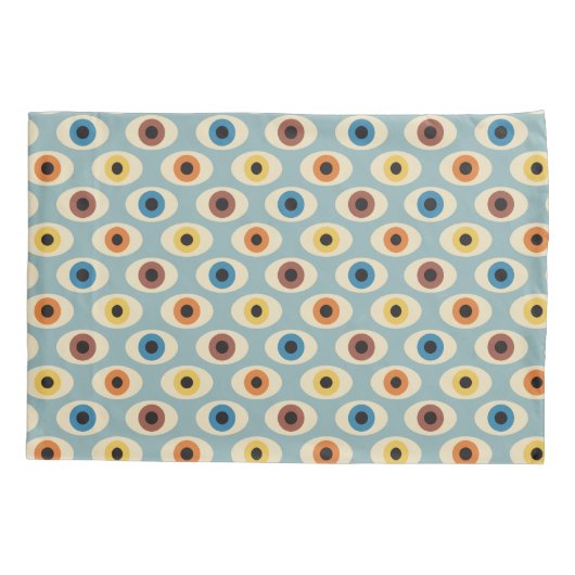 Retro Eye Patroon Kussensloop (Achterkant)