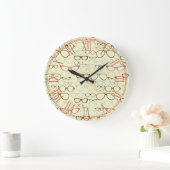 Retro Eyeglass Hipster Grote Klok (Huis)