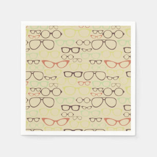 Retro Eyeglass Hipster Servet