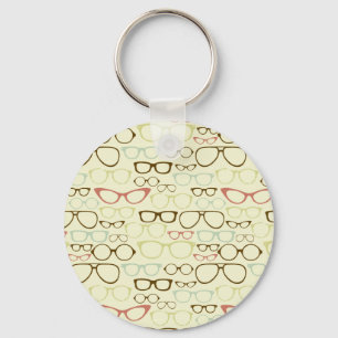 Retro Eyeglass Hipster Sleutelhanger
