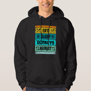 Retro Ezel Grappig Voor Mannen Vrouwen Kinder Hoodie